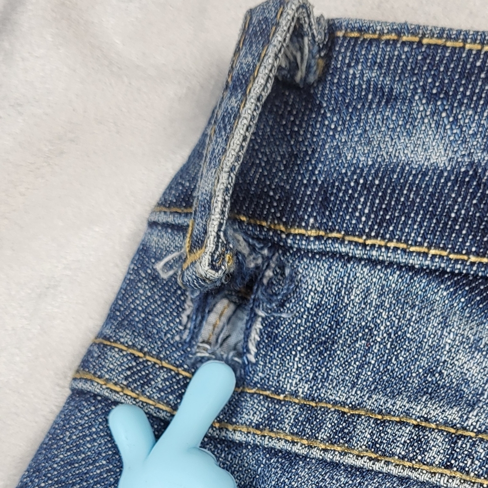 Baby Phat Light Blue Denim Jeans with Gold Stitching - Picture 2 of 16